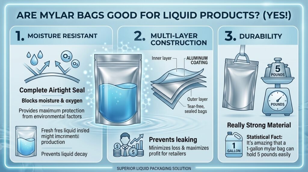 Are Mylar Bags Good For Liquid Products?