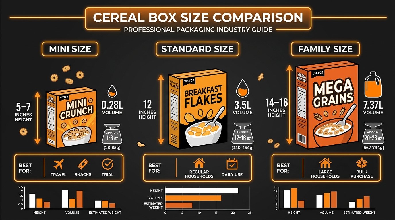 cereal box size comparison