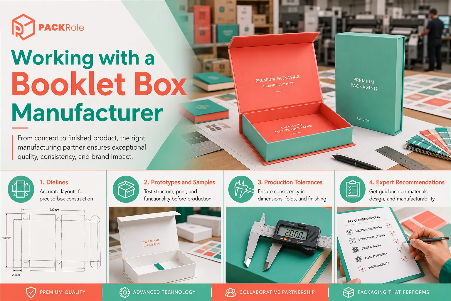 Manufacturering procees for custom booklet boxes